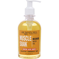 Muscle Soak Recover Body Oil 8 Oz Blend Of Eucalyptus, Peppermint, And Lemongrass