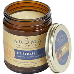 De Stress Aromatherapy One 3 X 3 Inch Jar Aromatherapy Candle.  Combines The Essential Oils Of Lavender, Chamomile, Bergamot & Clary Sage.  Burns Approx.  50 Hrs.