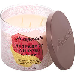 Aeropostale Raspberry Whipped Cream Scented Candle 14.5 Oz