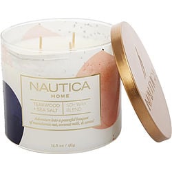 Nautica Teakwood & Sea Salt Candle 14.5 Oz