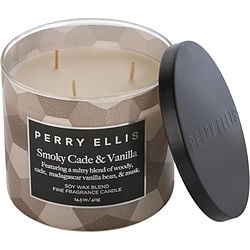 Perry Ellis Smoky Cade & Vanilla Scented Candle 14.5 Oz