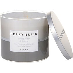 Perry Ellis White Musk & Santal Scented Candle 14.5 Oz