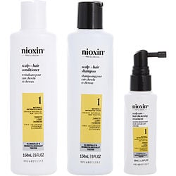 Nioxin Set-3 Piece Full Kit System 1 With Cleanser Shampoo 5 Oz & Scalp Therapy Conditioner 5 Oz & Scalp Treatment 1.7 Oz