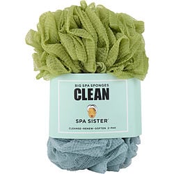 Spa Accessories Spa Sister Jumbo Sponge 2 Pack (Green & Marine)