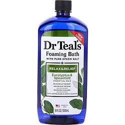 Dr. Teal'S Foaming Bath With Pure Epsom Salt Relax & Relief With Eucalyptus & Spearmint --1000Ml/34Oz