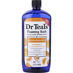 Dr. Teal'S Foaming Bath With Pure Epsom Salt Glow & Radiance With Vitamin C & Citrus Essential Oils --1000Ml/34Oz