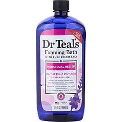 Dr. Teal'S Foaming Bath With Pure Epsom Salt Menstrual Relief With Herbal Plant Complex & Essential Oils --1000Ml/34Oz