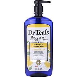 Dr. Teal'S Body Wash With Pure Epsom Salt - Prebiotic Lemon Balm With Sage & Thyme Essential Oils --710Ml/24Oz