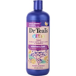 Dr. Teal'S Kids 3-In-1 Bubble Bath, Body Wash & Shampoo Eldeberry Bath With Vitamin & Essential Oils --591Ml/20Oz