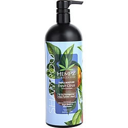 Hempz Triple Moisture Fresh Citrus Herbal Shampoo For Dry/Damaged Hair 33.8 Oz