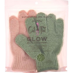 Spa Accessories Spa Sister Twin Exfoliating Gloves Treatment (Peach & Green)