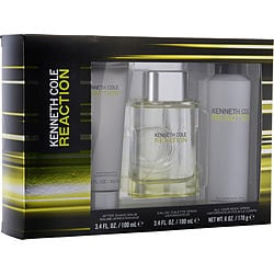 Kenneth Cole Reaction Edt Spray 3.4 Oz & Aftershave Balm 3.4 Oz & All Over Body Spray 6 Oz