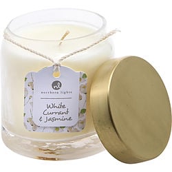 White Currant & Jasmine Scented Soy Glass Candle 10 Oz