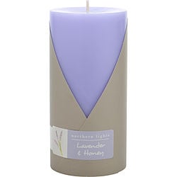 Lavender & Honey One 3X6 Inch Pillar Candle.  Burns Approx. 100 Hrs.