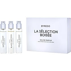 Byredo Variety 3 Piece Set With Black Saffron & Mojave Ghost & Super Cedar And All Are Eau De Parfum Spray 0.41 Oz Mini