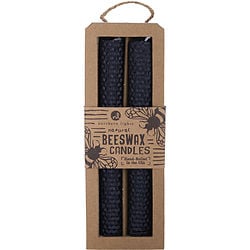 Beeswax Black 8" Taper Candle (2 Pack)