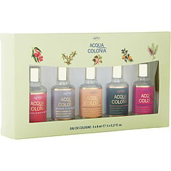 4711 Acqua Colonia Variety 5 Piece Mini Set With Lychee & White Mint & Myrrh & Kumquat & White Peach & Coriander & Blood Orange & Basil & Pink Pepper & Grapefruit And All Are Eau De Cologne 0.27 Oz