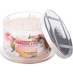 Homeworx Jasmine & White Peach Scented Candle 18 Oz