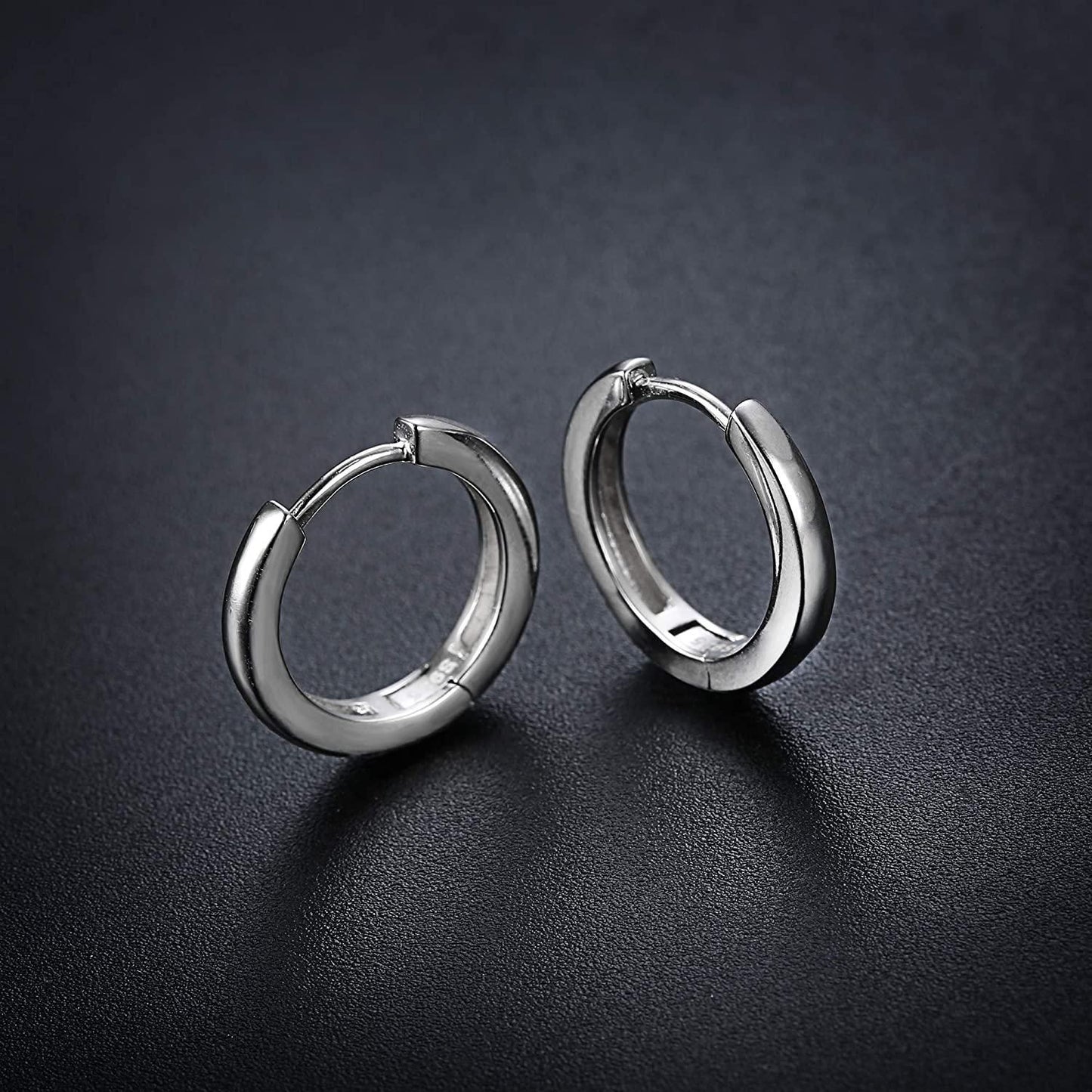 925 Sterling Silver Hoop Earrings for Women Men Ear Cuff Small Huggie Earrings Cartilage Piercing Earrings 13mm